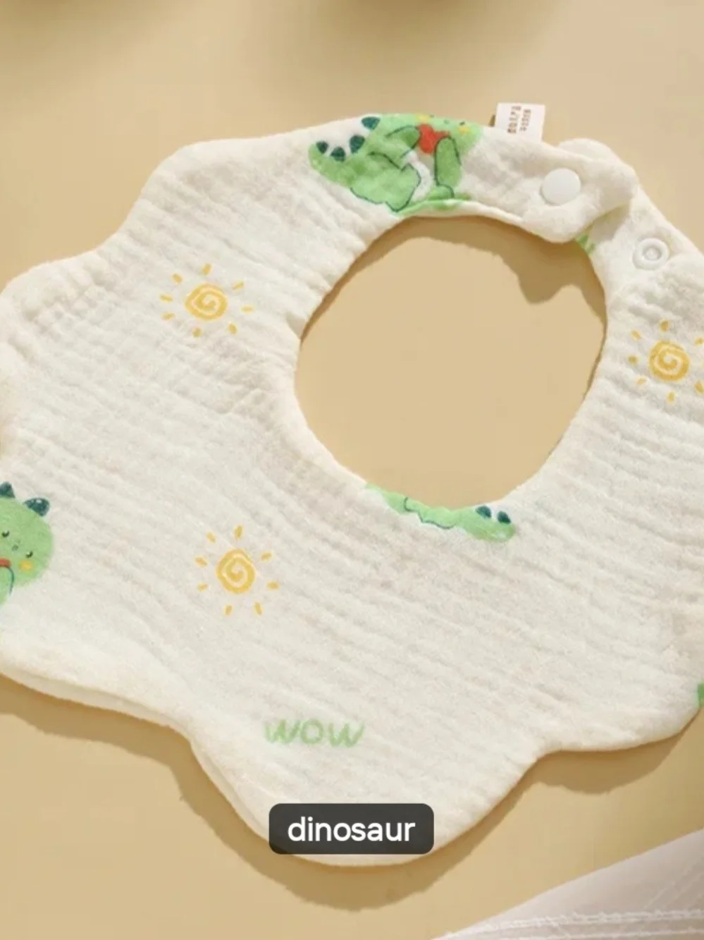 Bibs- 3 Pr.Unbranded Sea Life Muslin Baby Bib - Cream with Teal & Yellow NWOT